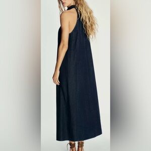 Zara Halter neck maxi dress. Back fastening with a metal zip Small